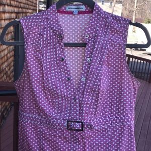 Express polka dot short sleeve top